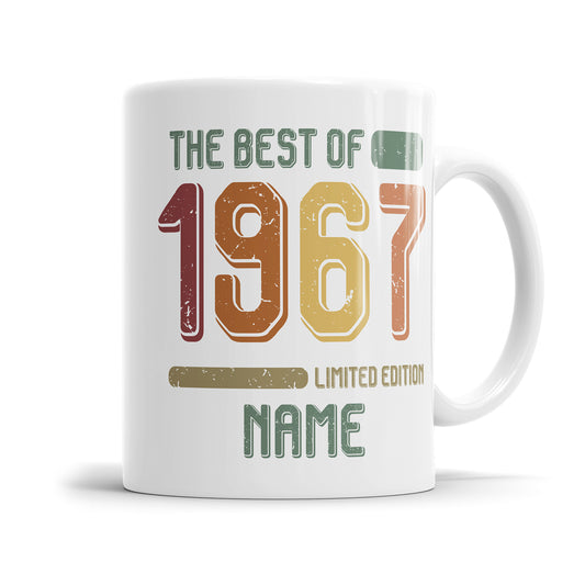 Geburtstag Tasse The best of 1967 personalisiert mit Name Vintage Tasse Fulima