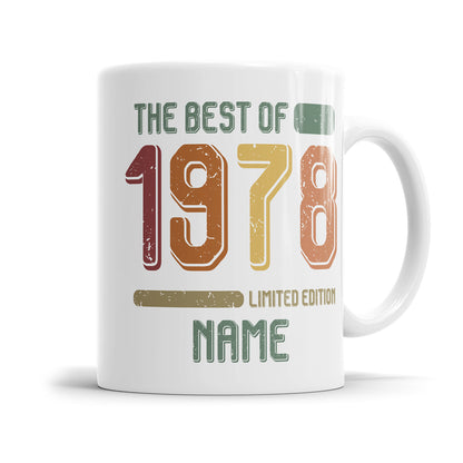 Geburtstag Tasse The best of 1978 personalisiert mit Name Vintage Tasse - Fulima