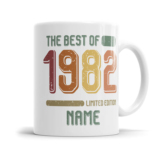 Geburtstag Tasse The best of 1982 personalisiert mit Name Vintage Tasse Fulima