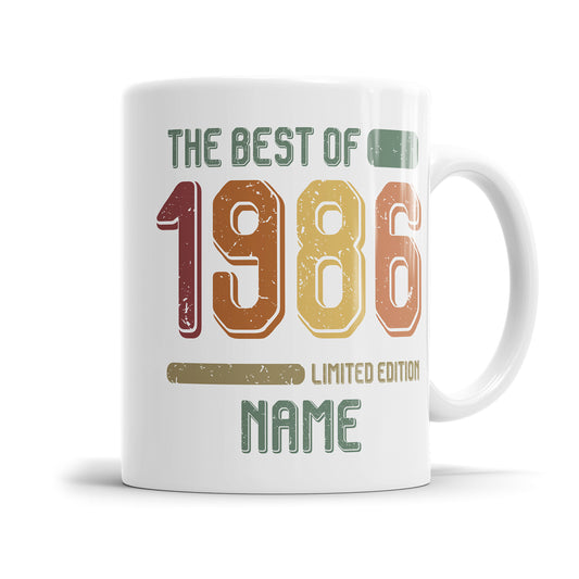 Geburtstag Tasse The best of 1986 personalisiert mit Name Vintage Tasse Fulima