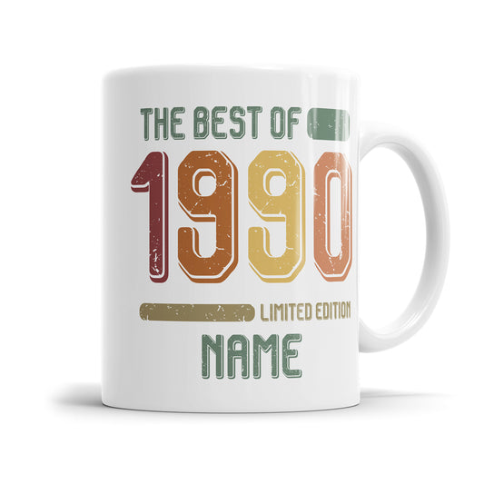 Geburtstag Tasse The best of 1990 personalisiert mit Name Vintage Tasse Fulima