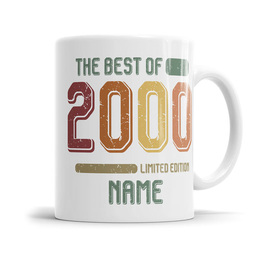 Geburtstag Tasse The best of 2000 personalisiert mit Name Vintage Tasse Fulima