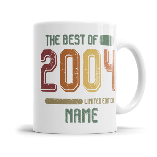 Geburtstag Tasse The best of 2004 personalisiert mit Name Vintage Tasse Fulima