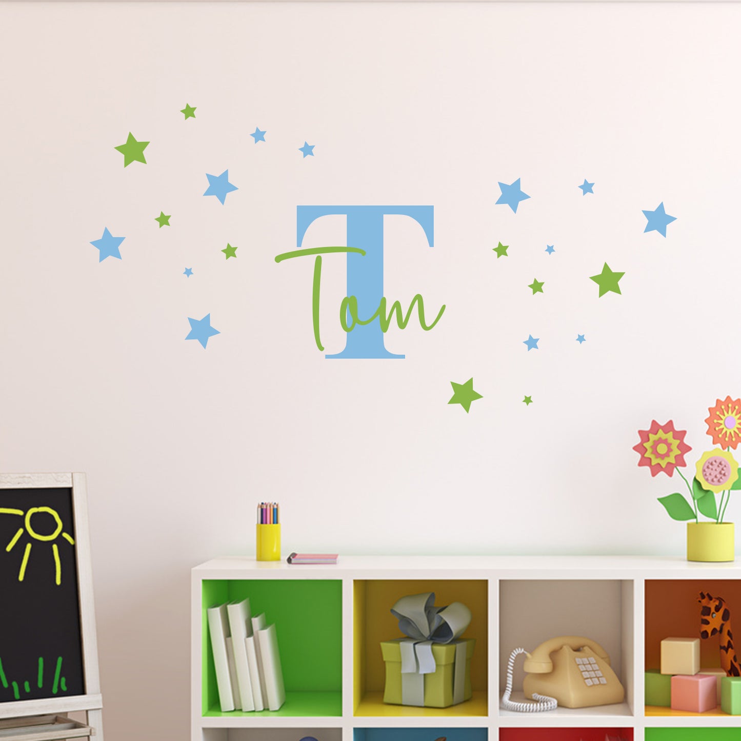 Namen Kindernamen Sterne Set Wandtattoo