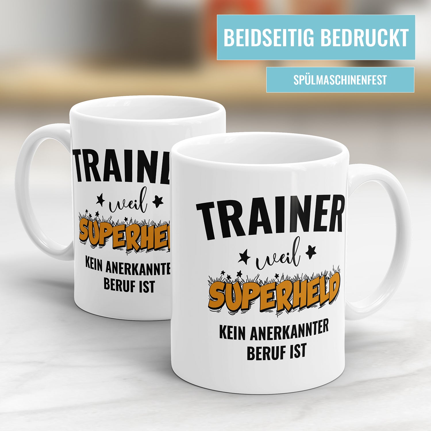 Trainer Tasse - Trainer weil Superheld kein Anerkannter Beruf ist - Fulima