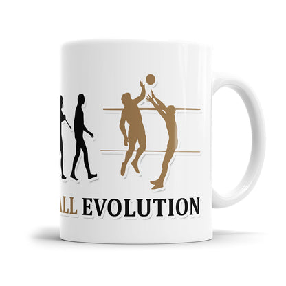 Volleyball Evolution Tasse - Geschenkidee für Volleyballspieler
