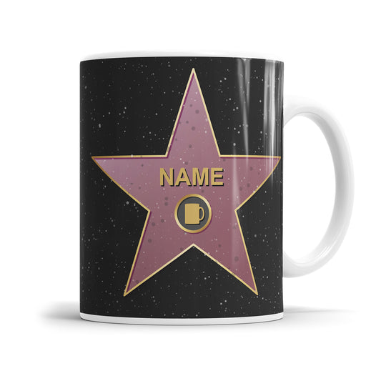 Walk of Fame Stern personalisierbar mit Namen Tasse - Fulima