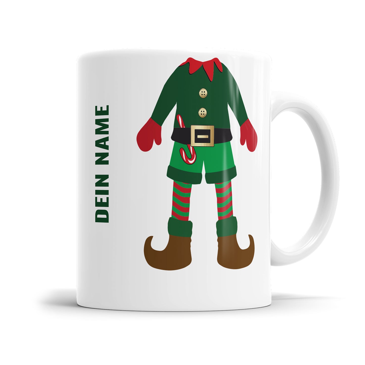 Mini Weihnachtself personalisiert mit Namen Tasse Weihnachten Fulima