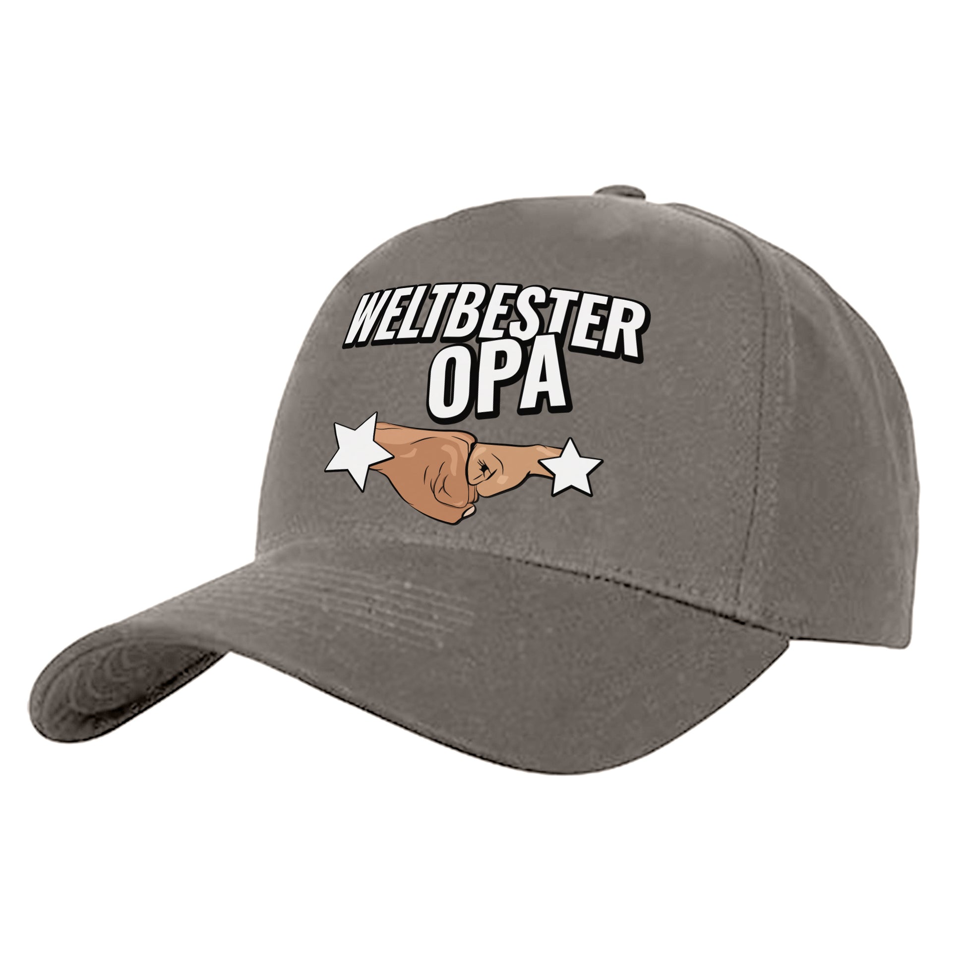 Weltbester Opa - Faust an Faust - Geschenkidee - Cap Grau - Fulima