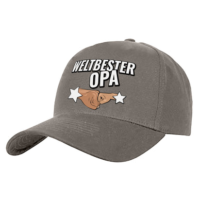Weltbester Opa - Faust an Faust - Geschenkidee - Cap Grau - Fulima