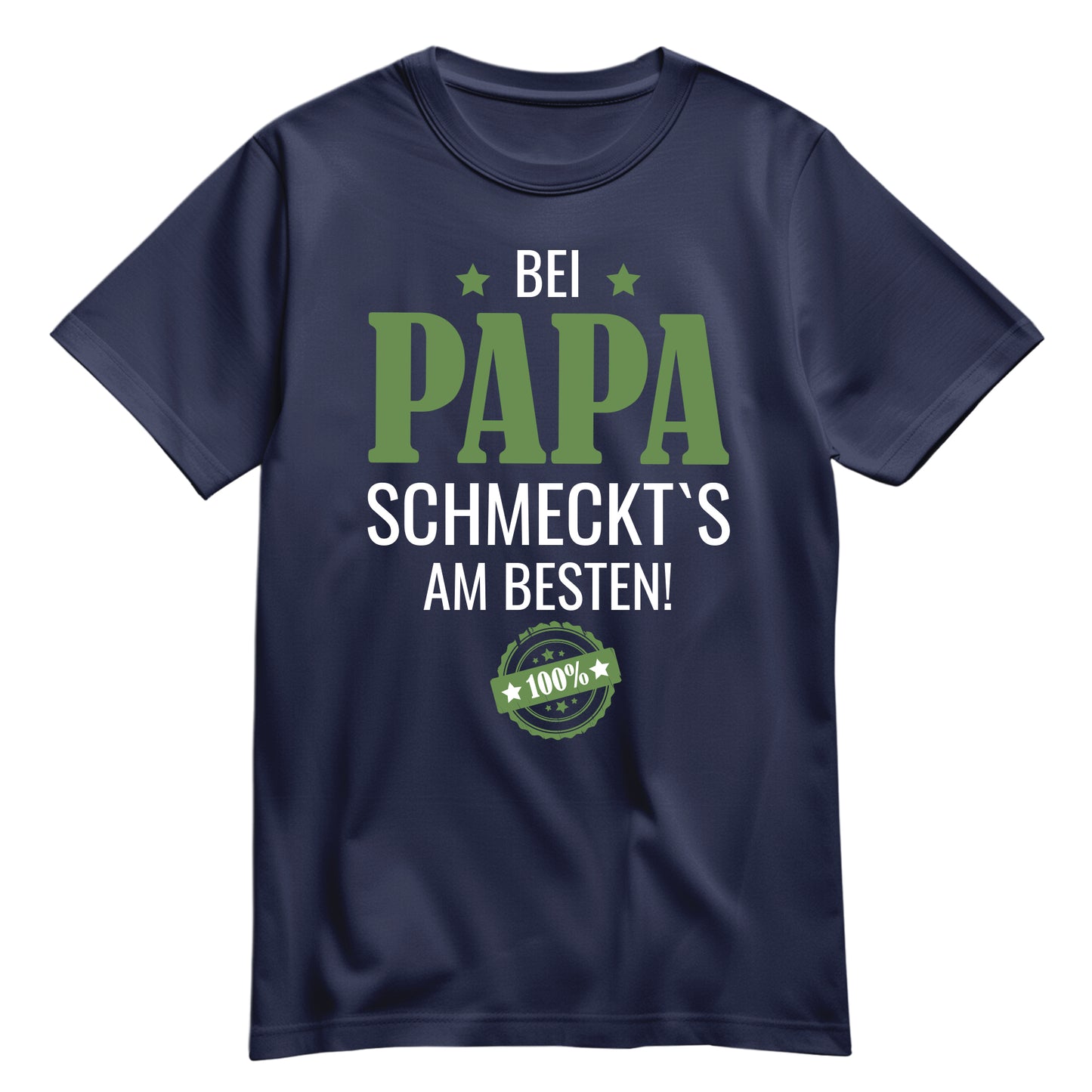 Papa Shirt - Bei Papa schmeckts am besten - Papa Geschenk Navy - FULiMA®
