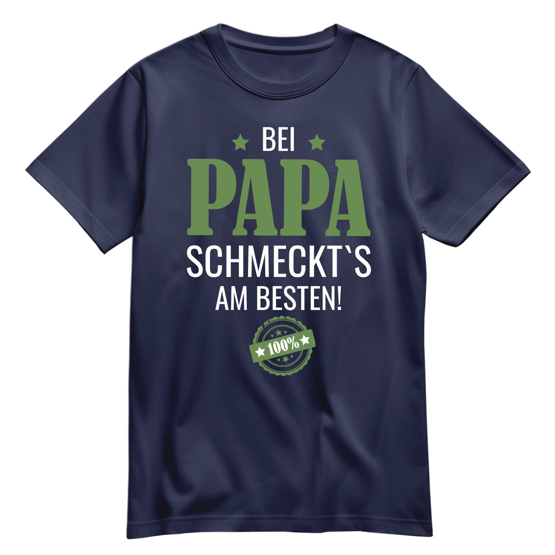 Papa Shirt - Bei Papa schmeckts am besten - Papa Geschenk Navy - FULiMA®
