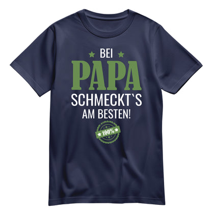 Papa Shirt - Bei Papa schmeckts am besten - Papa Geschenk Navy - FULiMA®