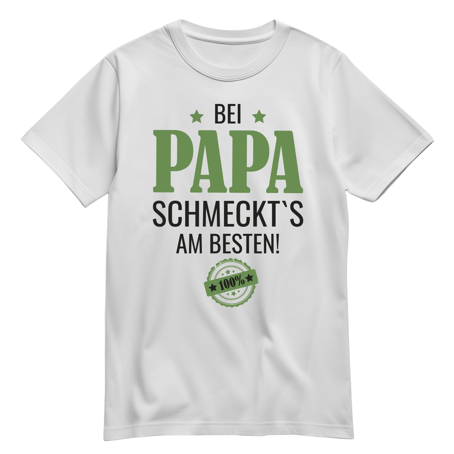 Papa Shirt - Bei Papa schmeckts am besten - Papa Geschenk Weiß - FULiMA®
