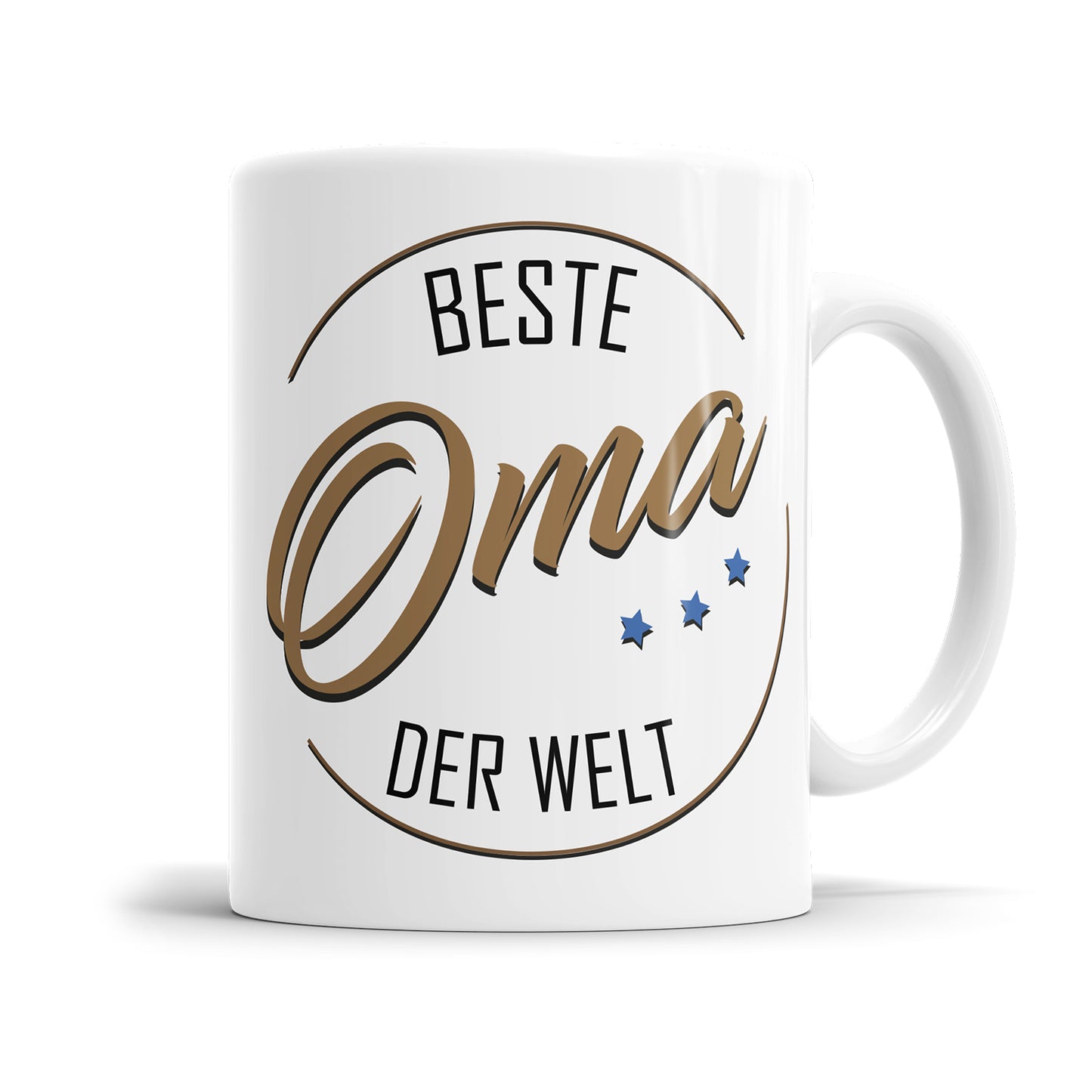 Beste Oma der Welt Sterne Kreis Oma Tasse