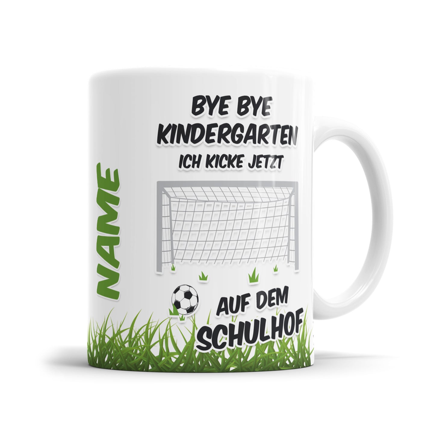 bye bye Kindergarten ich kicke jetzt auf den Schulhof - Kindertasse - Fulima