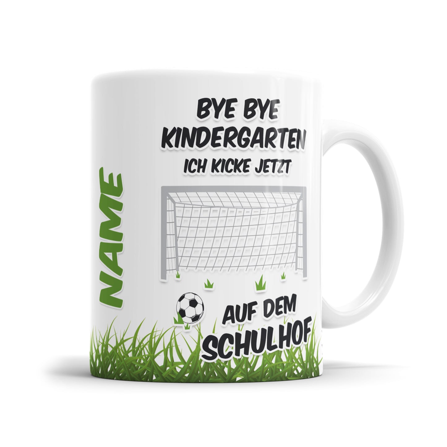 bye bye Kindergarten ich kicke jetzt auf den Schulhof - Kindertasse