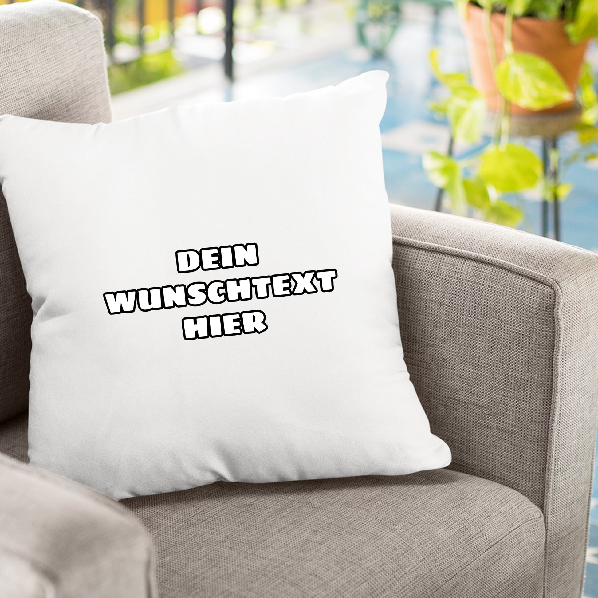 Personalisiertes Kissen mit Wunschtext – Wähle Schriftart & Farbe! - Fulima