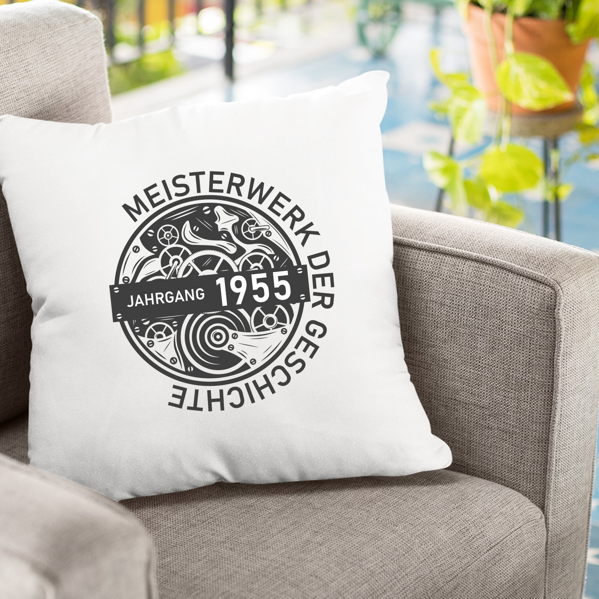 Jahrgang 1955 Meisterwerk der Geschichte - Geburtstag Kissen - Fulima