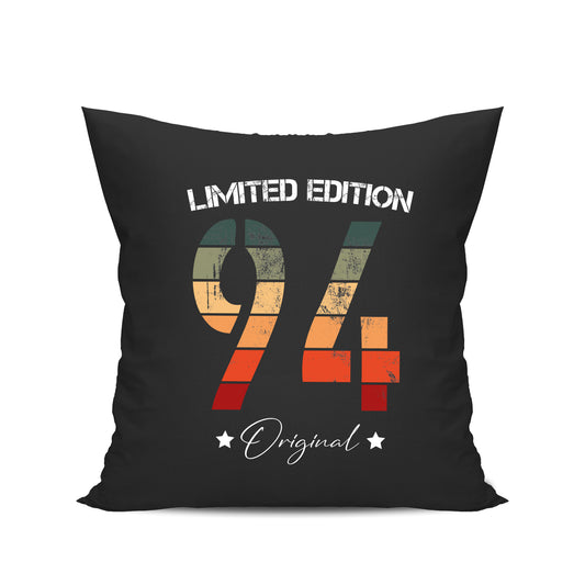 Limited Edition Original Grunge Vintage 94 - Geburtstag Kissen Schwarz - Fulima