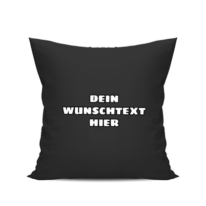 Personalisiertes Kissen mit Wunschtext – Wähle Schriftart & Farbe! Schwarz - Fulima