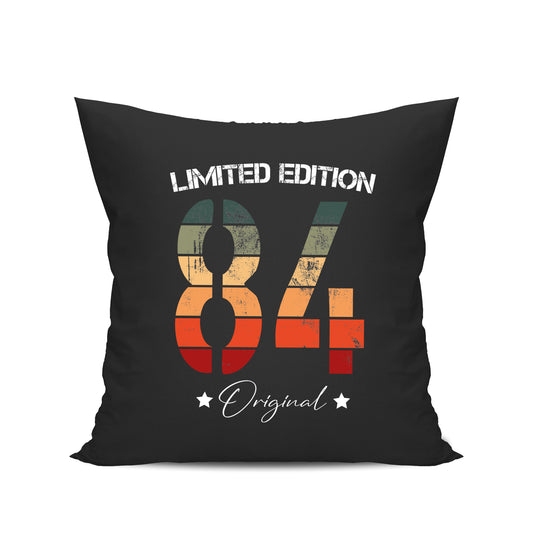 Limited Edition Original Grunge Vintage 84 - Geburtstag Kissen Schwarz - Fulima