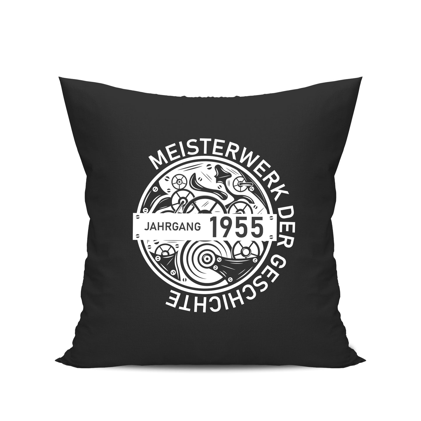 Jahrgang 1955 Meisterwerk der Geschichte - Geburtstag Kissen Schwarz - Fulima