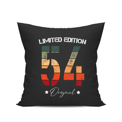 Limited Edition Original Grunge Vintage 54 - Geburtstag Kissen Schwarz - Fulima