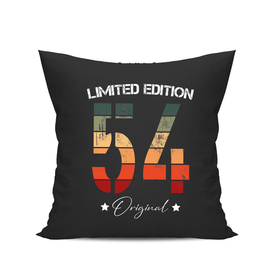 Limited Edition Original Grunge Vintage 54 - Geburtstag Kissen Schwarz - Fulima