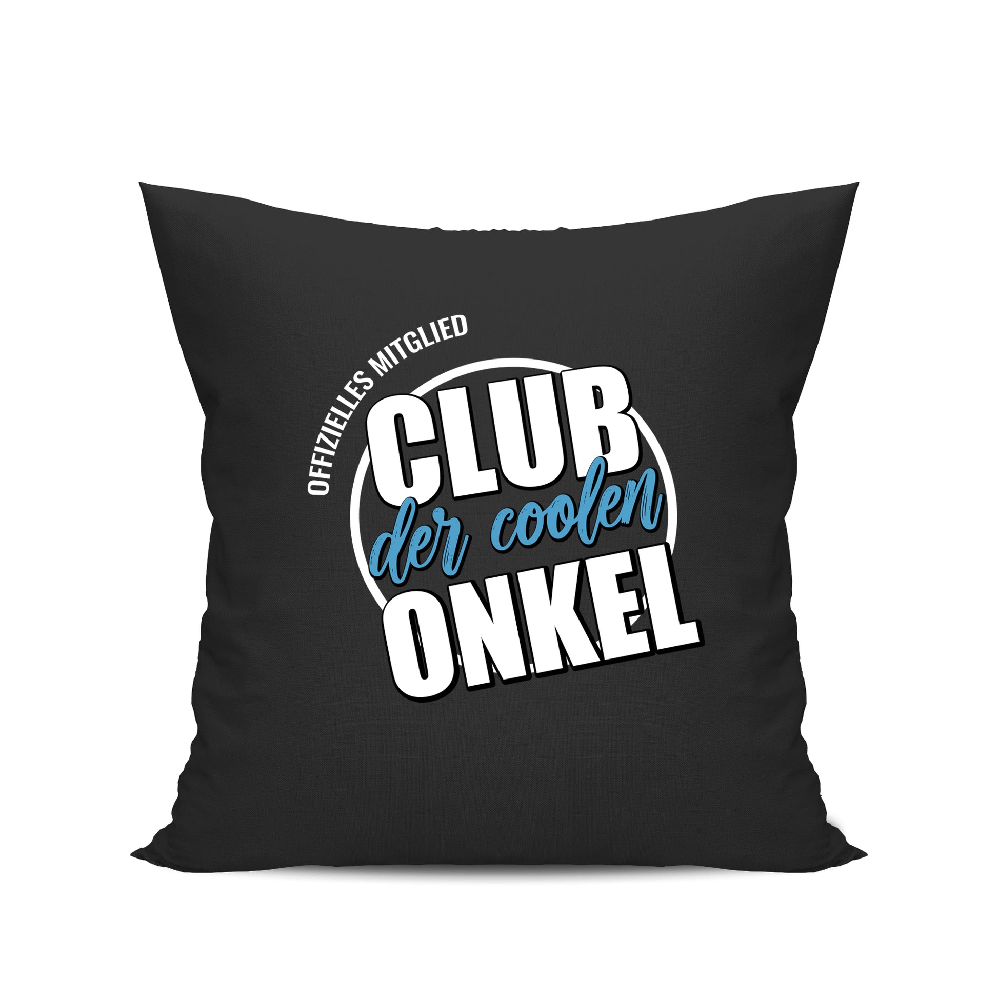 Onkel Kissen - Offizielles Mitglied Club der coolen Onkel - Geschenk Schwarz - Fulima