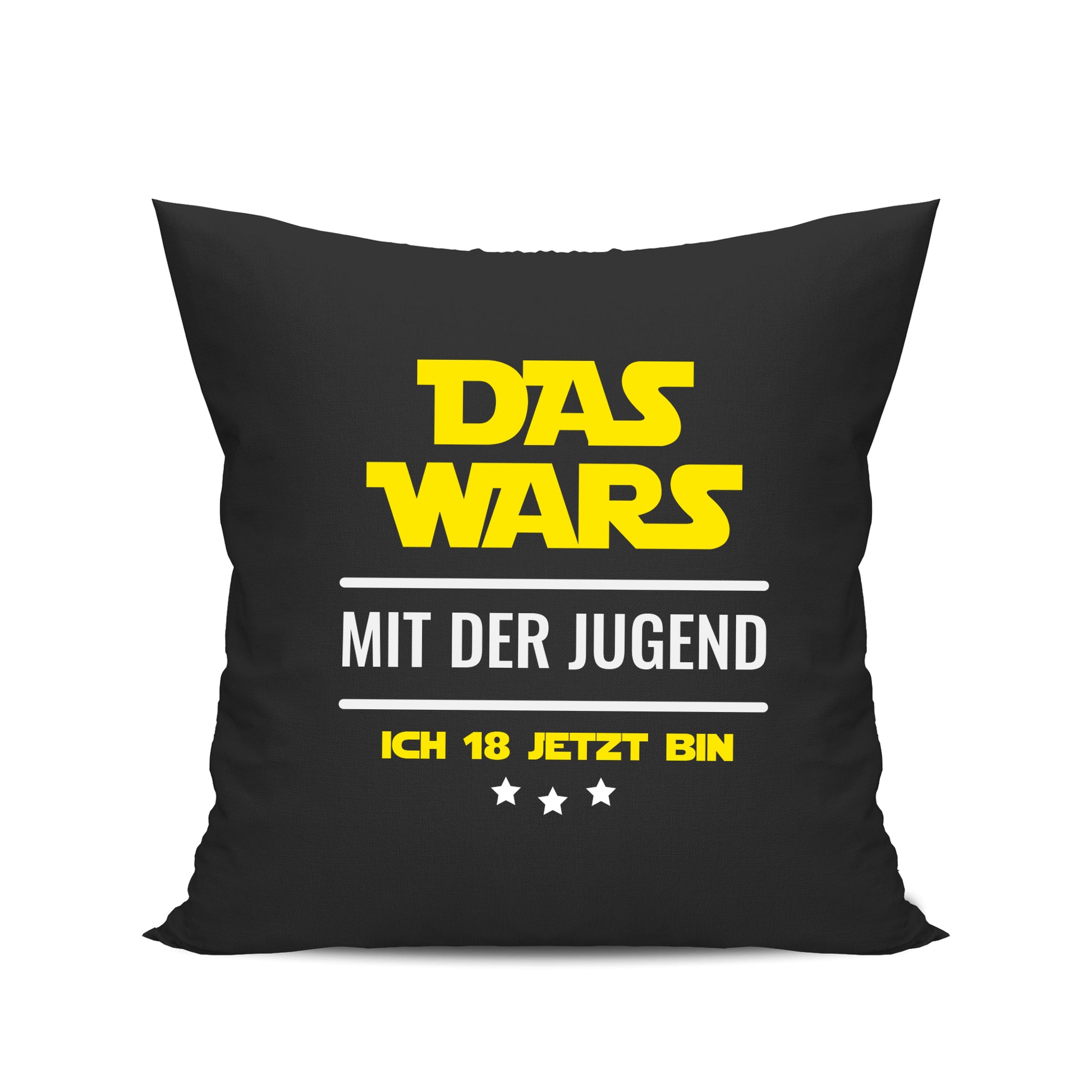 Das wars mit er Jugend ich 18 jetzt bin - Geburtstag Kissen Schwarz - Fulima