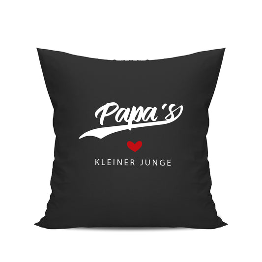 Babykissen - Papas kleiner Junge - Geschenk zur Geburt Schwarz - Fulima