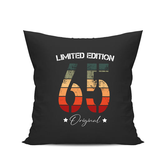 Limited Edition Original Grunge Vintage 65 - Geburtstag Kissen Schwarz - Fulima