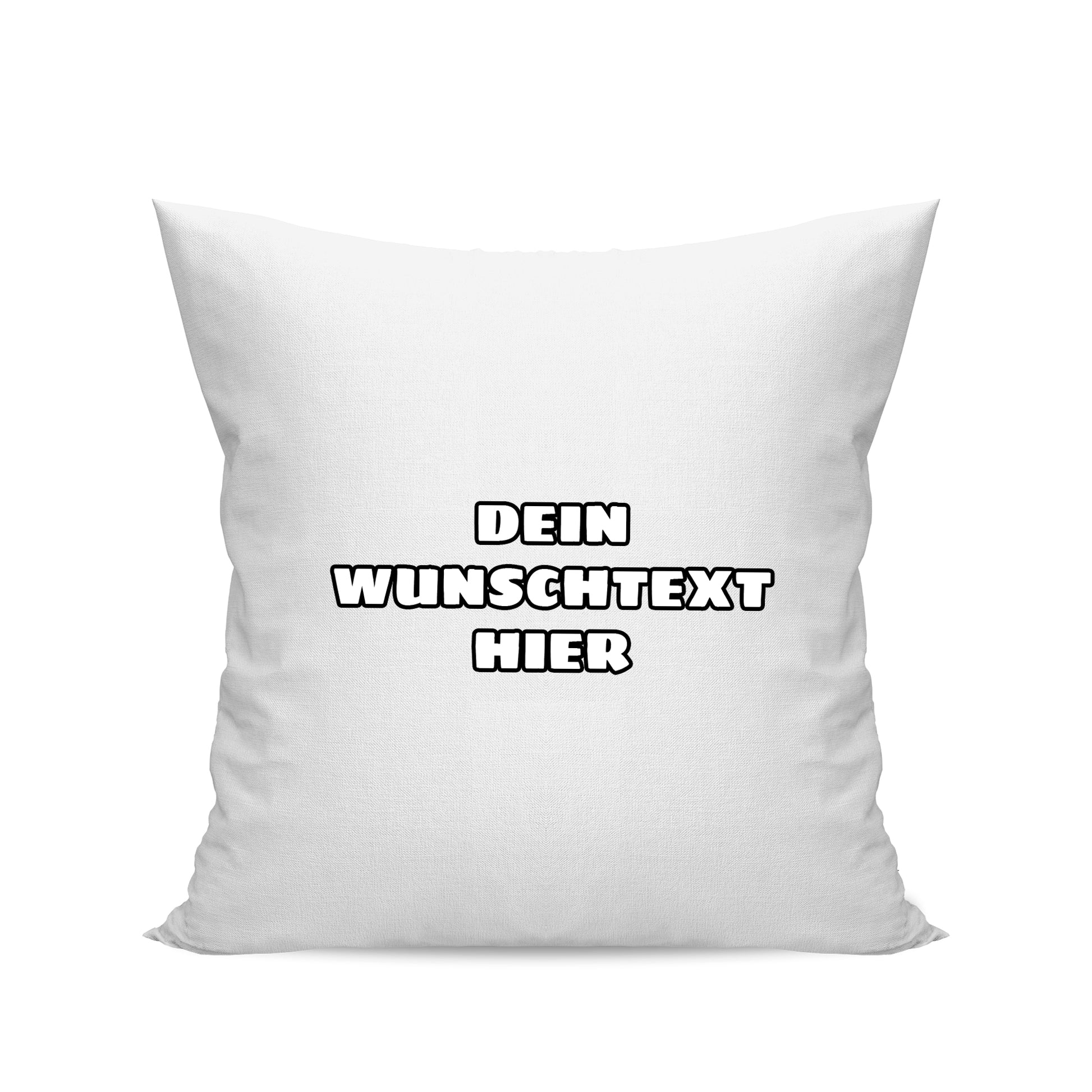 Personalisiertes Kissen mit Wunschtext – Wähle Schriftart & Farbe! Weiß - Fulima