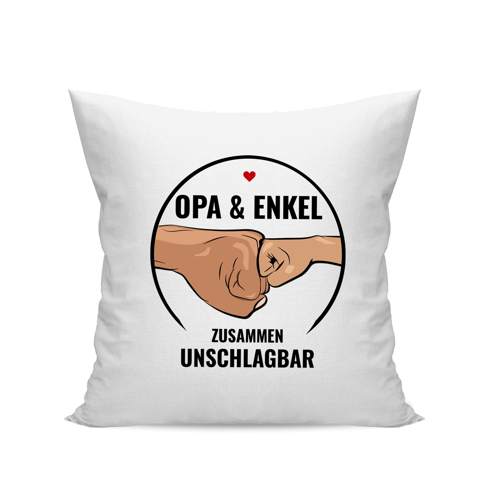 Opa Kissen - Opa und Enkel Zusammen Unschlagbar - Geschenkidee Weiß - Fulima