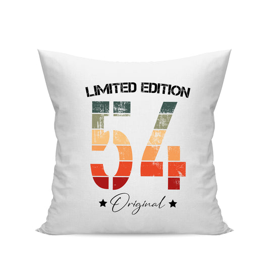 Limited Edition Original Grunge Vintage 54 - Geburtstag Kissen Weiß - Fulima
