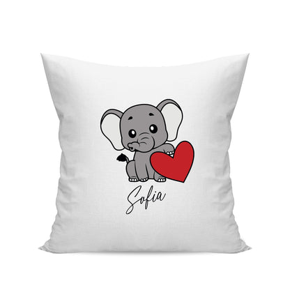 Babykissen - Süsser Elefant mit Herz - Personalisiert mit Namen - Geschenk zur Geburt - Fulima
