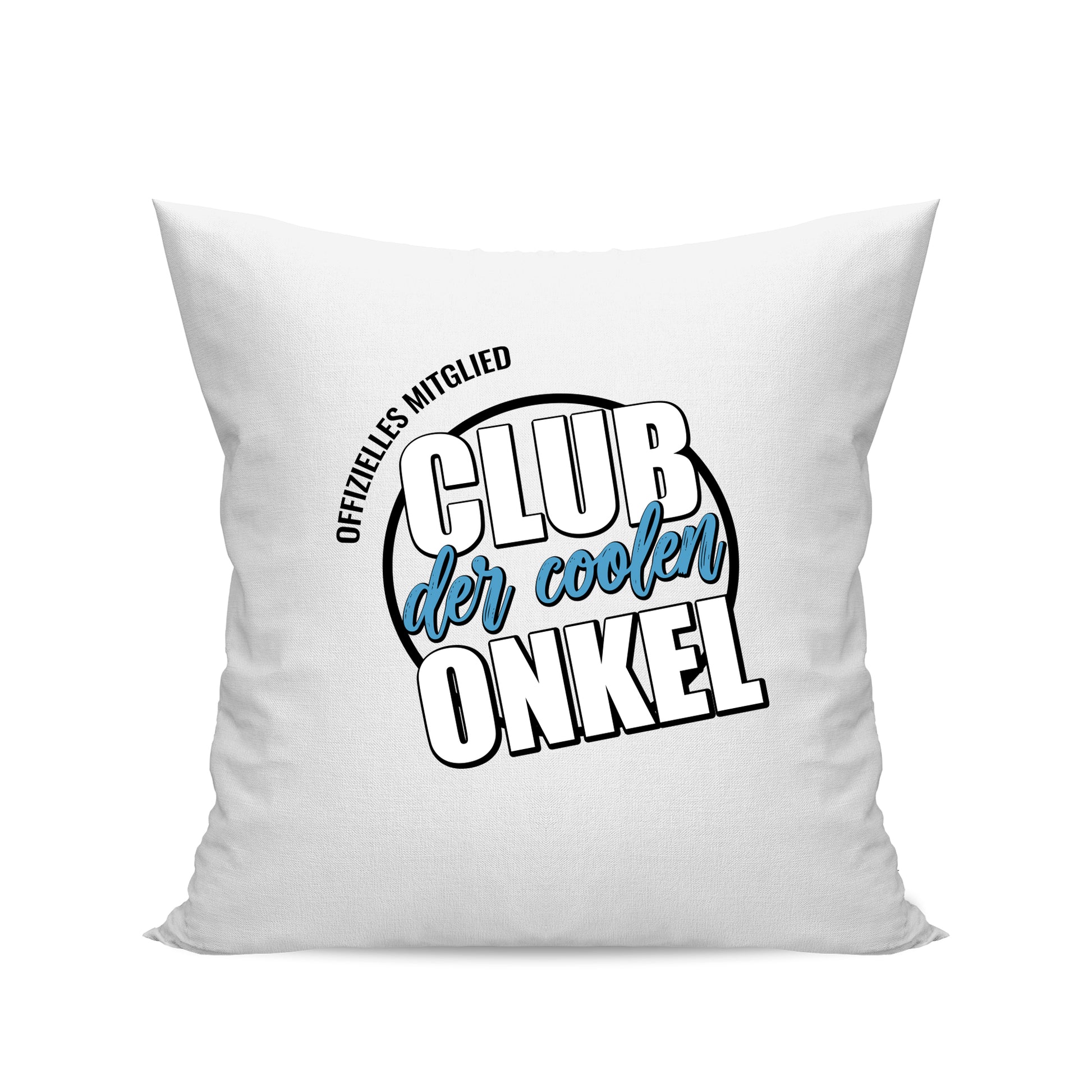 Onkel Kissen - Offizielles Mitglied Club der coolen Onkel - Geschenk Weiß - Fulima