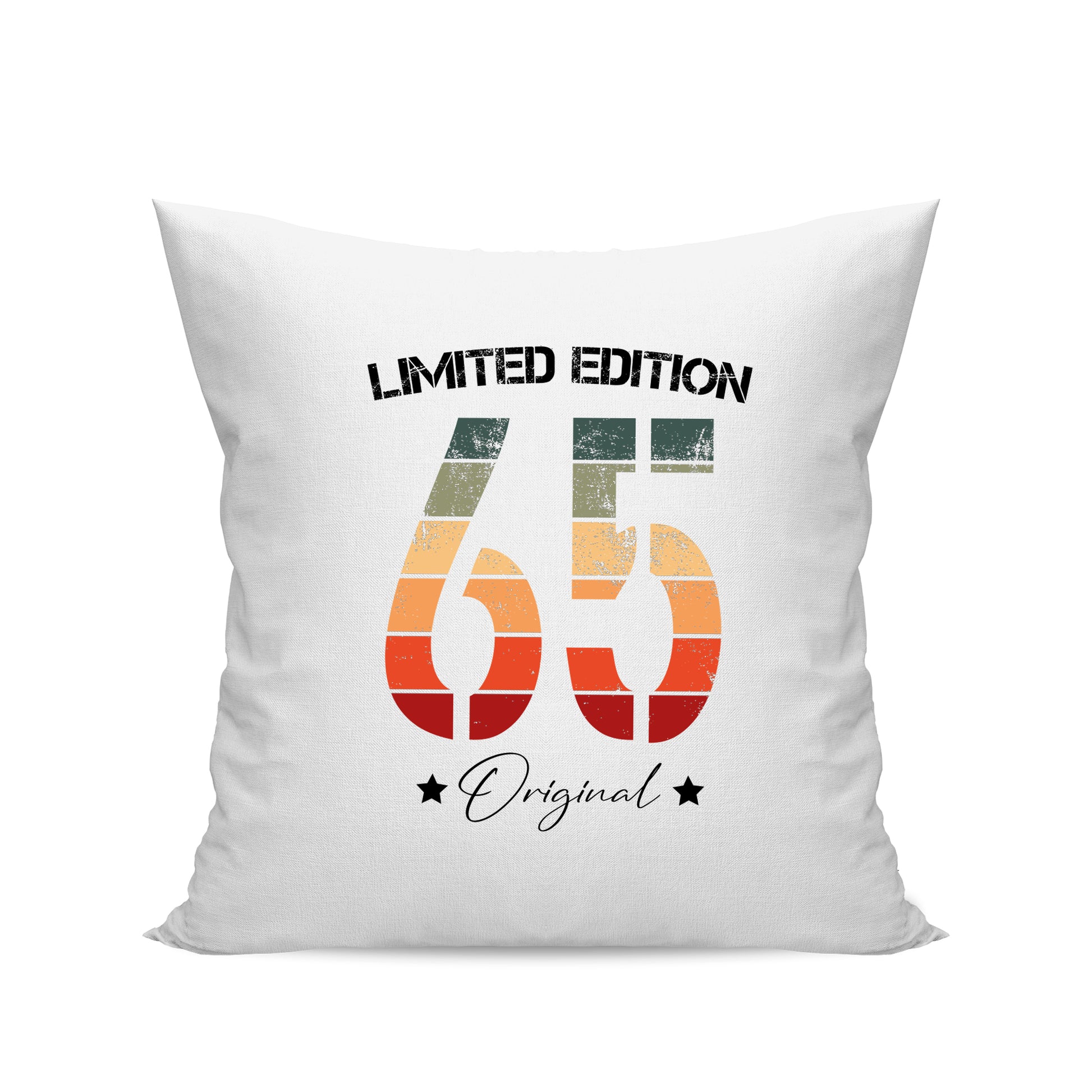 Limited Edition Original Grunge Vintage 65 - Geburtstag Kissen Weiß - Fulima