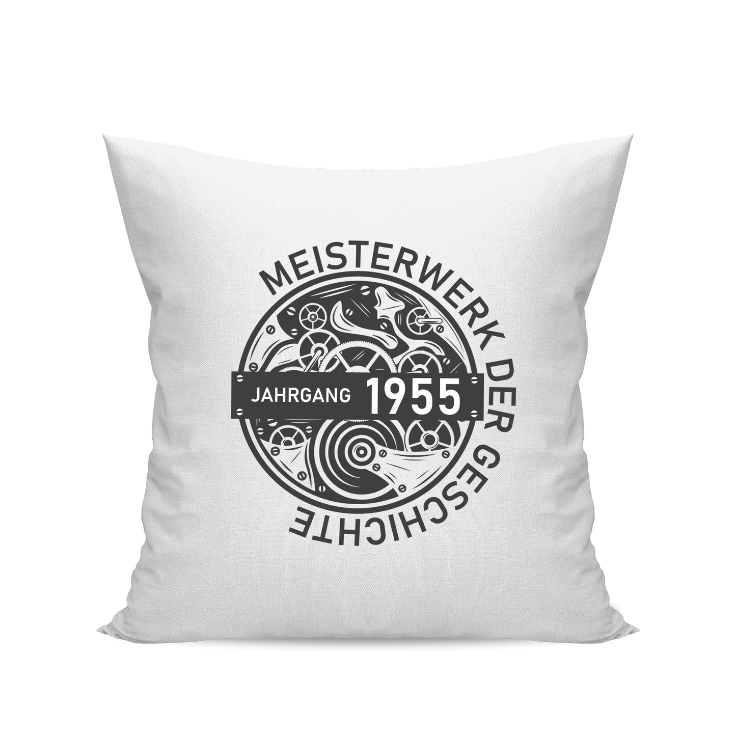 Jahrgang 1955 Meisterwerk der Geschichte - Geburtstag Kissen Weiß - Fulima