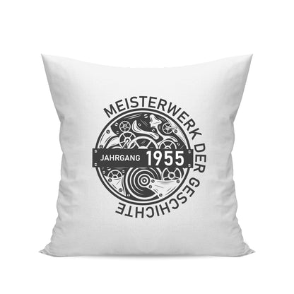 Jahrgang 1955 Meisterwerk der Geschichte - Geburtstag Kissen Weiß - Fulima