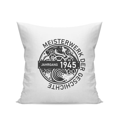 Jahrgang 1945 Meisterwerk der Geschichte - Geburtstag Kissen Weiß - Fulima