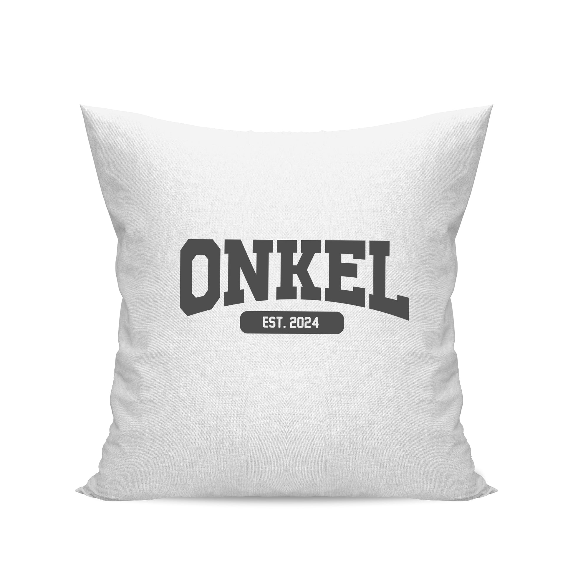 Onkel Kissen - Onkel est. Wunschjahr - Collage Design - Geschenk Weiß - Fulima