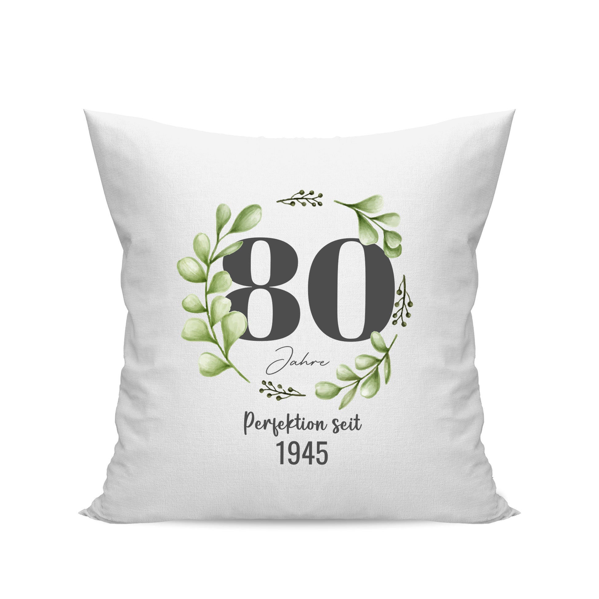 80 Jahre Perfektion seit 1945 - Geburtstag Kissen Weiß - Fulima