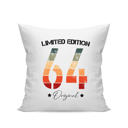 Limited Edition Original Grunge Vintage 64 - Geburtstag Kissen Weiß - Fulima