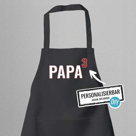 Grillschürze Papa - Mit Anzahl der Kinder - Geschenkidee - Fulima