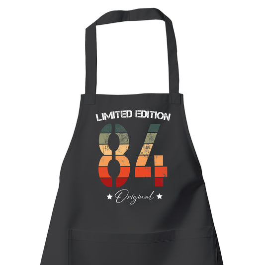 Limited Edition Original Grunge Vintage 84 - Geburtstag Schürze Schwarz - Fulima