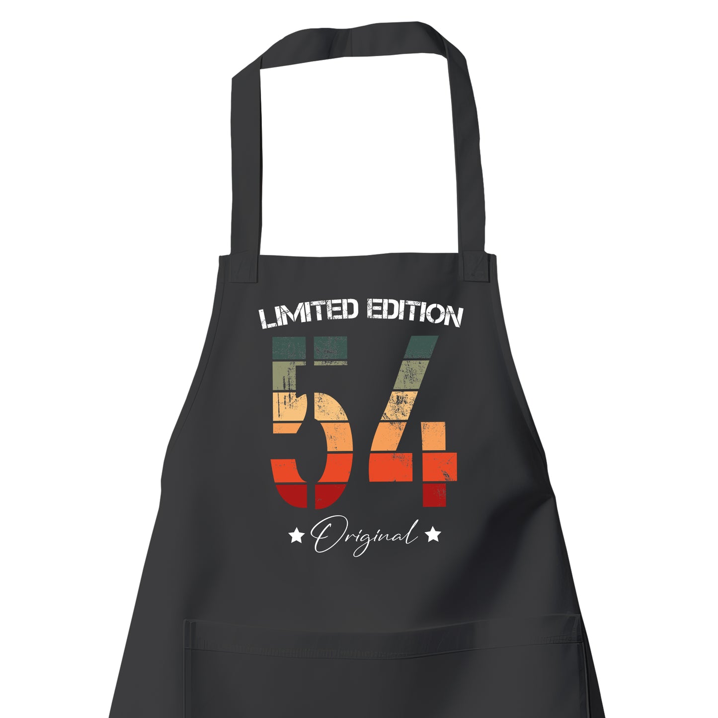 Limited Edition Original Grunge Vintage 54 - Geburtstag Schürze Schwarz - Fulima