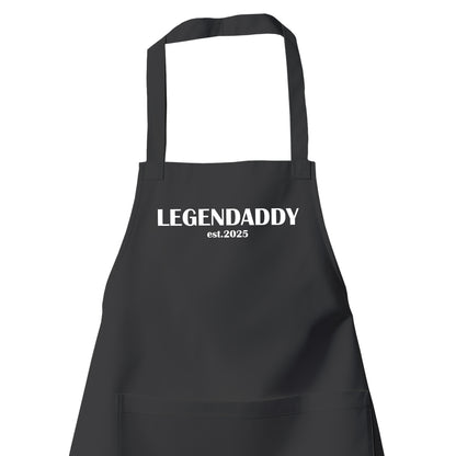 Grillschürze Papa - Legendaddy est Jahr - Geschenkidee Schwarz - Fulima