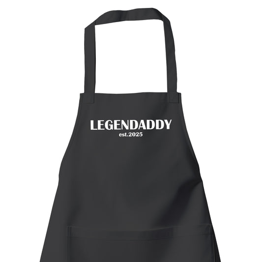 Grillschürze Papa - Legendaddy est Jahr - Geschenkidee Schwarz - Fulima